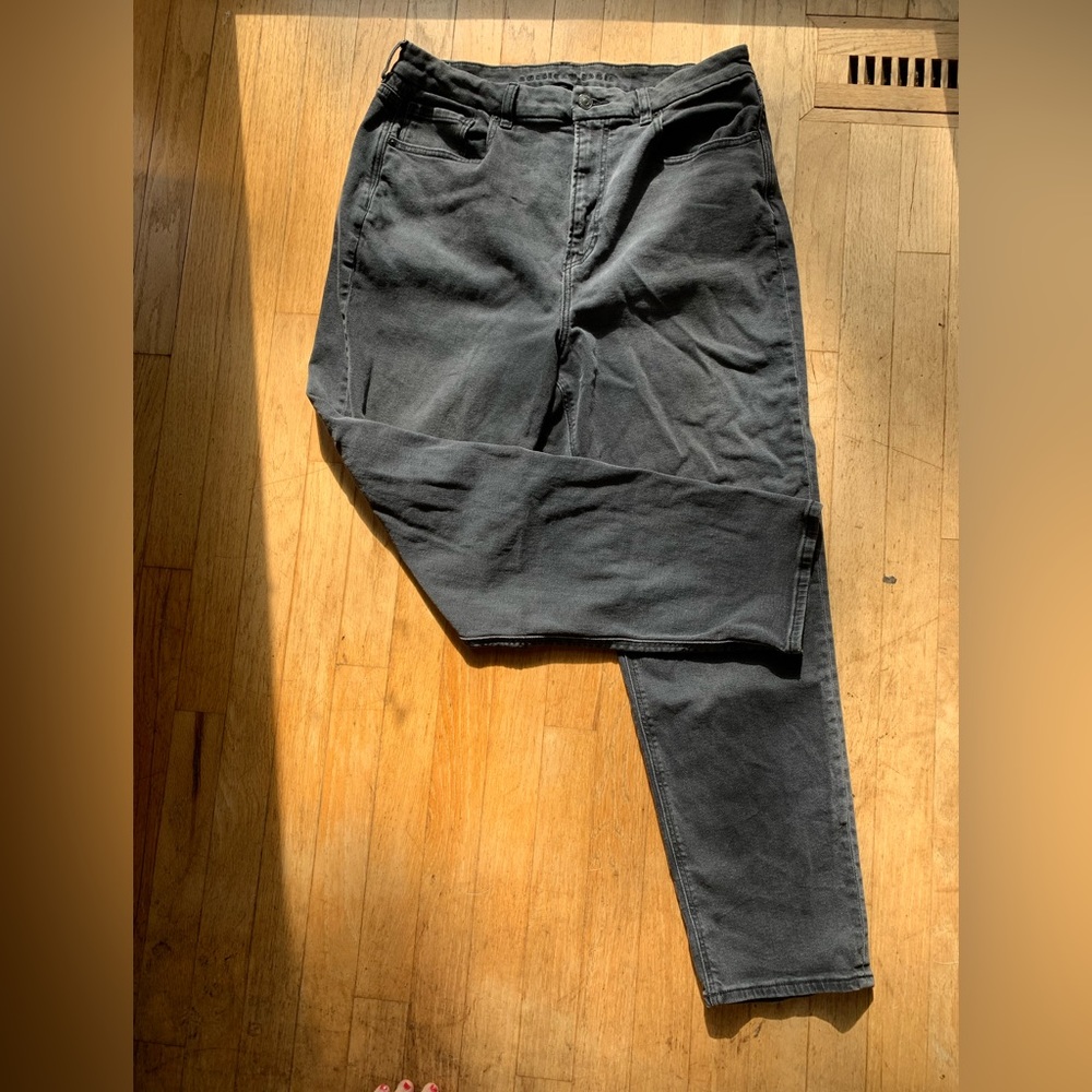 Black wash Curvy High Rise Mom Jeans from American Eagle
